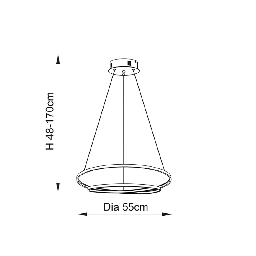 Endon 72479 - Candeeiro suspenso LED SCRIBBLE LED/31,5W/230V 3000K dourado