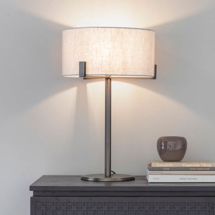 Endon 72631 - Candeeiro de mesa HAYFIELD 1xE27/40W/230V bronze/cinzento