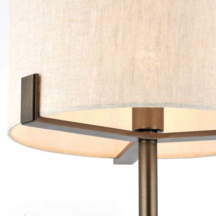 Endon 72631 - Candeeiro de mesa HAYFIELD 1xE27/40W/230V bronze/cinzento
