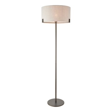Endon 72634 - Candeeiro de chão HAYFIELD 1xE27/40W/230V castanho/cinzento