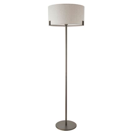 Endon 72634 - Candeeiro de chão HAYFIELD 1xE27/40W/230V castanho/cinzento