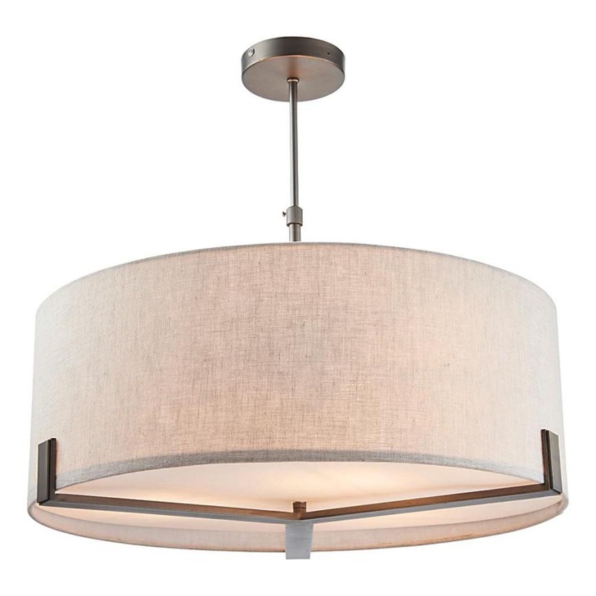 Endon 72635 - Candeeiro suspenso HAYFIELD 3xE27/40W/230V cromado mate/cinzento