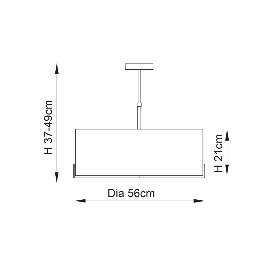 Endon 72635 - Candeeiro suspenso HAYFIELD 3xE27/40W/230V cromado mate/cinzento