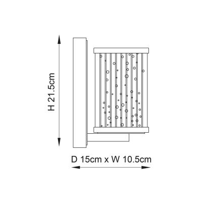 Endon 76259 - Iluminação de parede EASTON 1xE14/6W/230V cromado brilhante