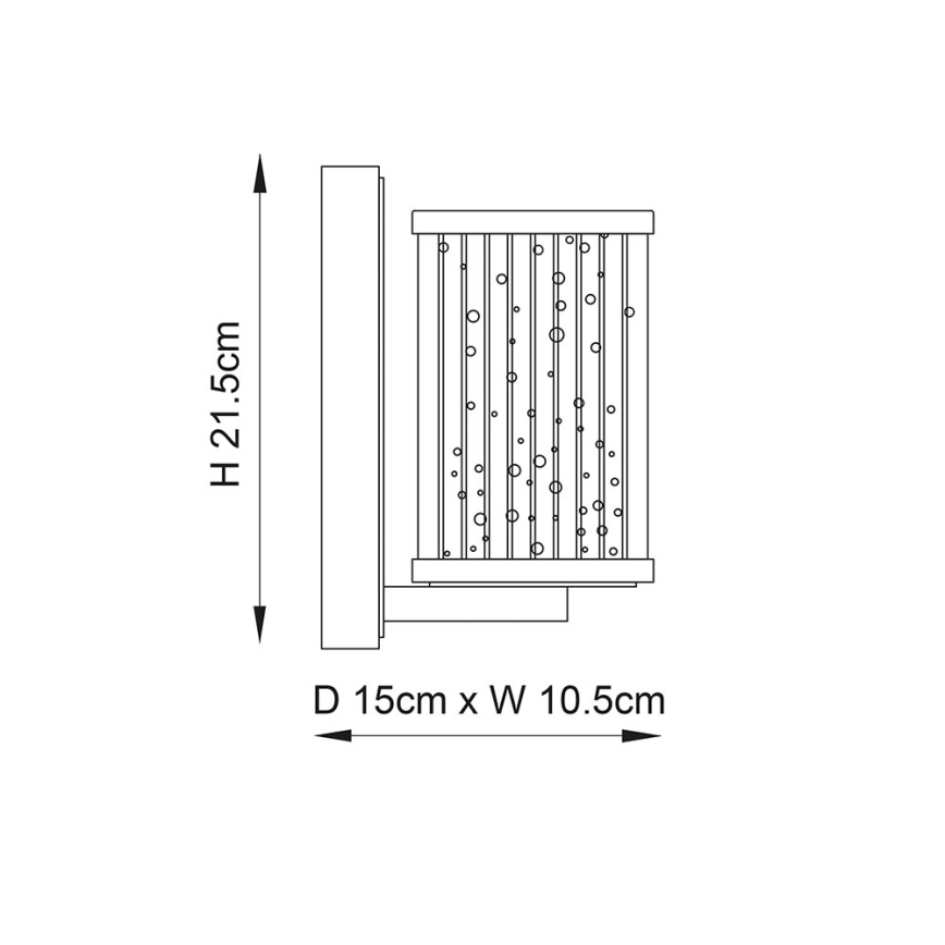 Endon 76259 - Iluminação de parede EASTON 1xE14/6W/230V cromado brilhante