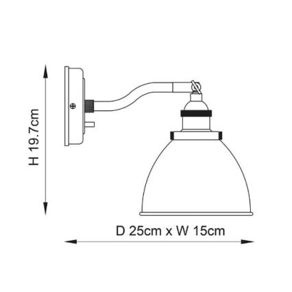 Endon 76330 - Foco de parede FRANKLIN 1xE14/40W/230V latão/taupe