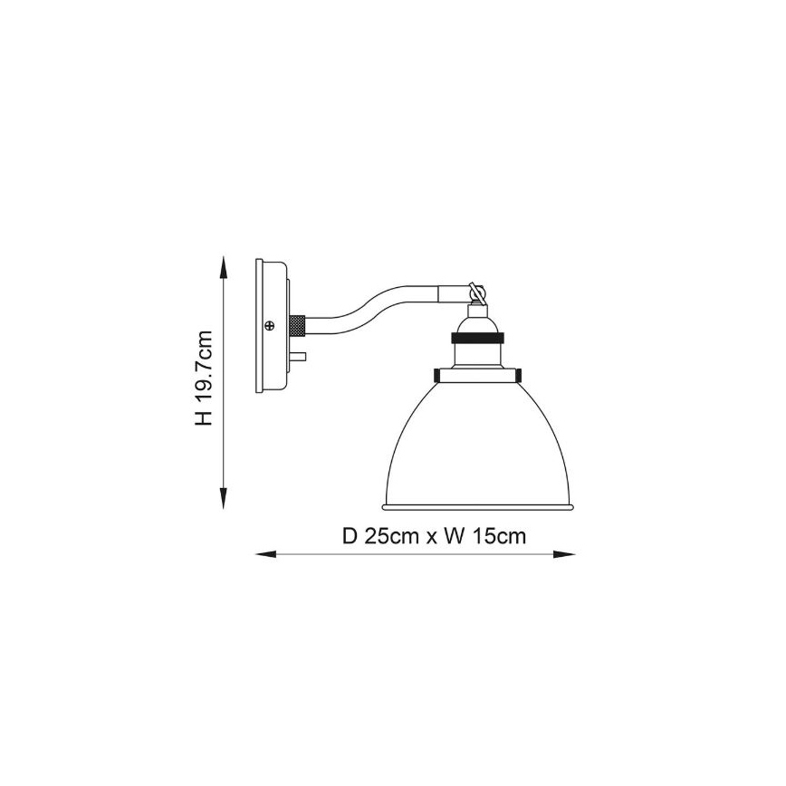 Endon 76330 - Foco de parede FRANKLIN 1xE14/40W/230V latão/taupe