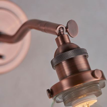 Endon 76334 - Aplique de parede direcional HANSEN 1xE14/40W/230V com acabamento em cobre