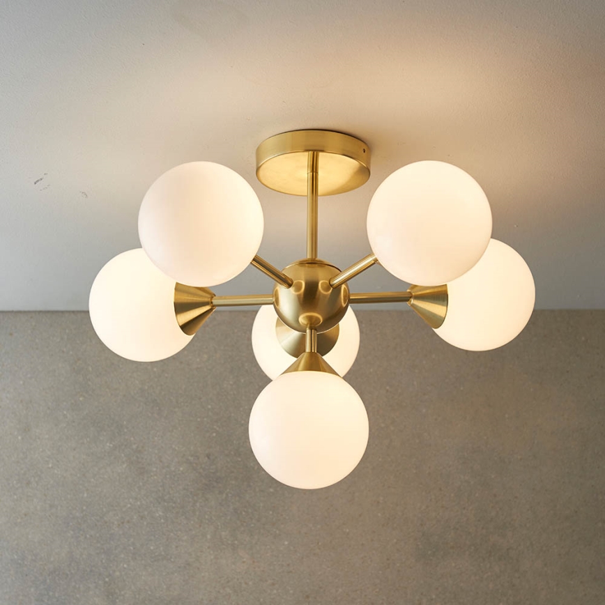 Endon 76501 - Lustre em haste OSCAR 6xG9/5W/230V dourado