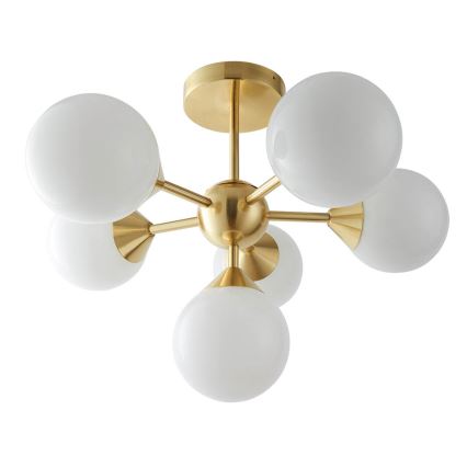 Endon 76501 - Lustre em haste OSCAR 6xG9/5W/230V dourado