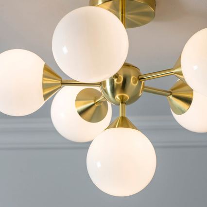 Endon 76501 - Lustre em haste OSCAR 6xG9/5W/230V dourado