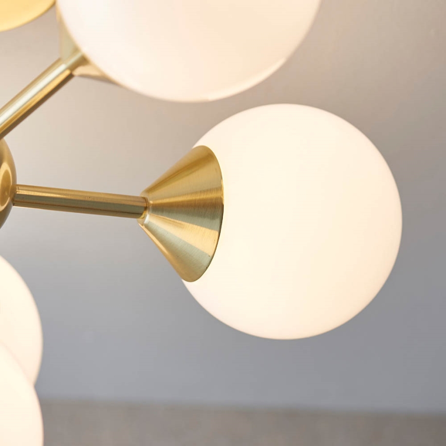 Endon 76501 - Lustre em haste OSCAR 6xG9/5W/230V dourado