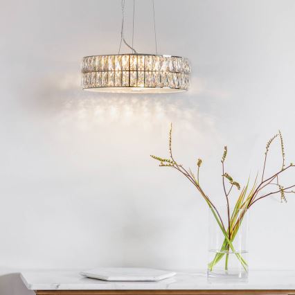 Endon 76513 - Lustre LED suspenso em cabo VERINA 5xLED/5W/230V cromo brilhante