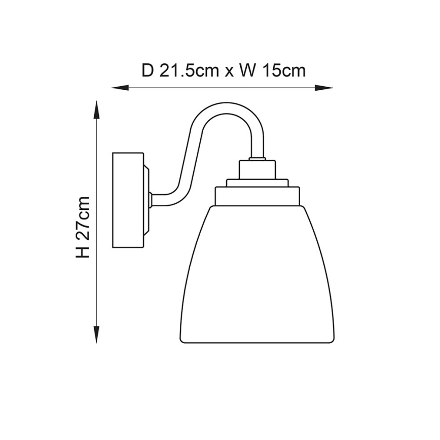 Endon 77088 - Aplique de parede para casa de banho ASHBURY 1xE14/4W/230V IP44 cromo polido