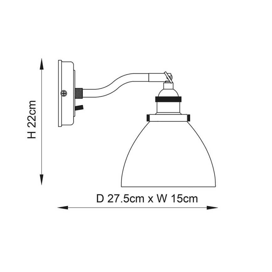 Endon 77273 - Foco de parede HANSEN 1xE14/40W/230V latão