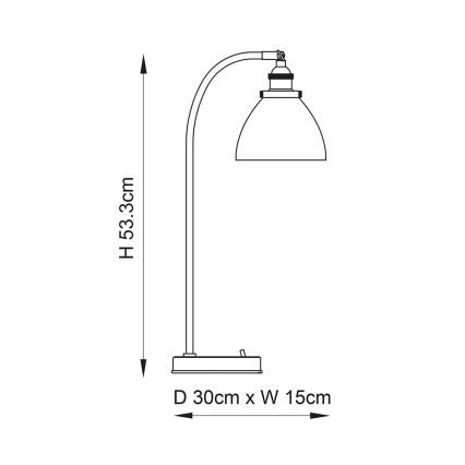 Endon 77861 - Candeeiro de mesa HANSEN 1xE27/40W/230V cobre