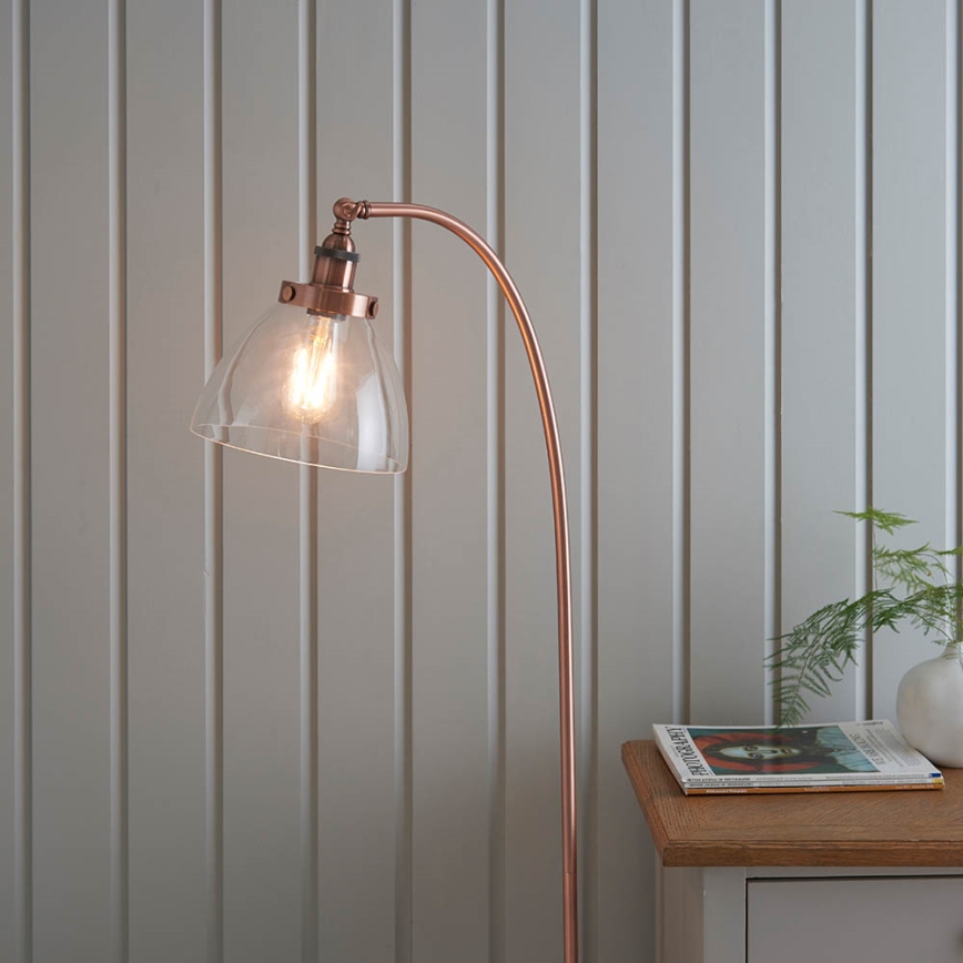 Endon 77862 - Candeeiro de chão HANSEN 1xE27/40W/230V cobre