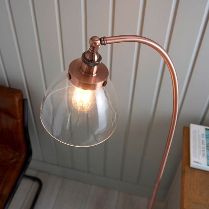 Endon 77862 - Candeeiro de chão HANSEN 1xE27/40W/230V cobre