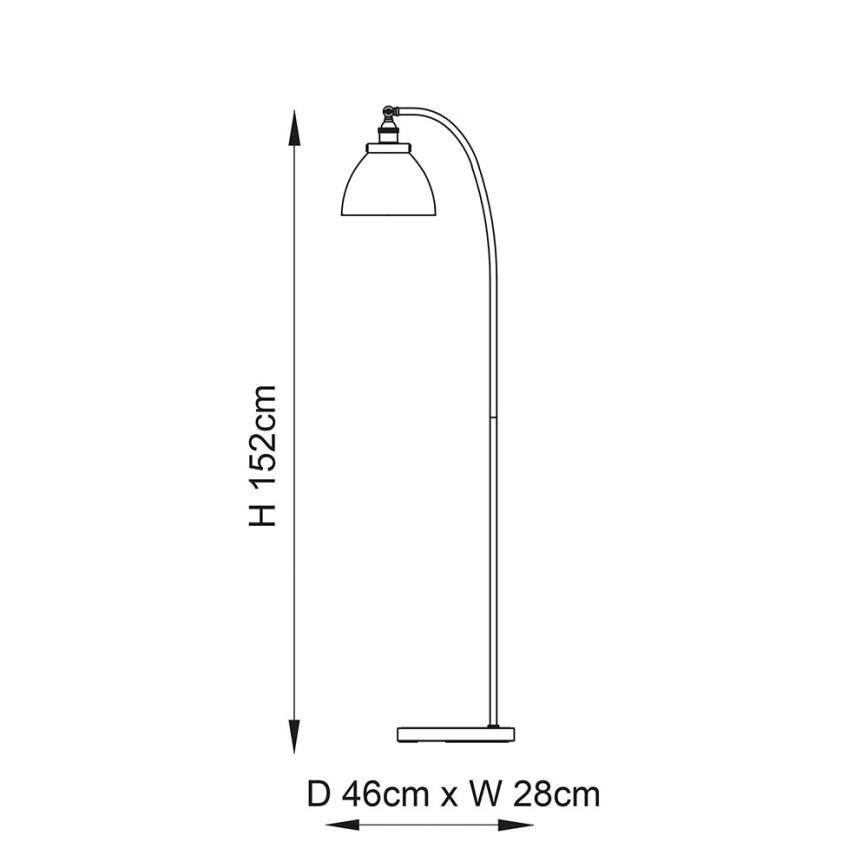Endon 77862 - Candeeiro de chão HANSEN 1xE27/40W/230V cobre