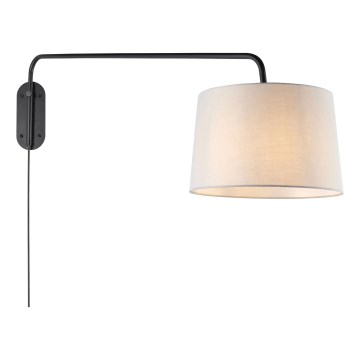 Endon 79380 - Aplique de parede CARLSON 1xE27/40W/230V cinzento/preto