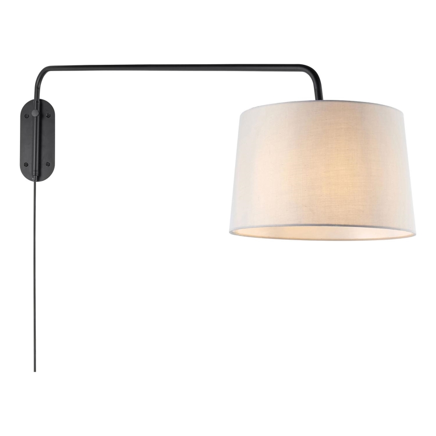 Endon 79380 - Aplique de parede CARLSON 1xE27/40W/230V cinzento/preto
