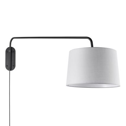 Endon 79380 - Aplique de parede CARLSON 1xE27/40W/230V cinzento/preto
