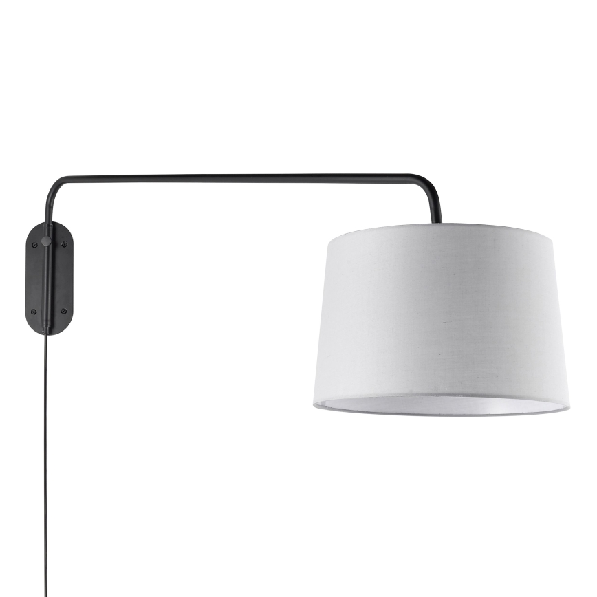 Endon 79380 - Aplique de parede CARLSON 1xE27/40W/230V cinzento/preto