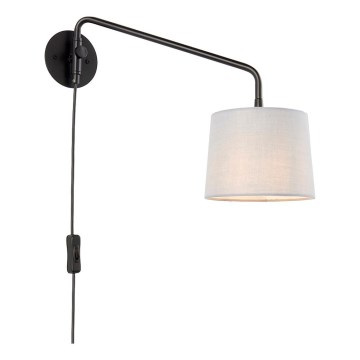 Endon 79500 - Aplique de parede CARLSON 1xE14/40W/230V cinzento/preto