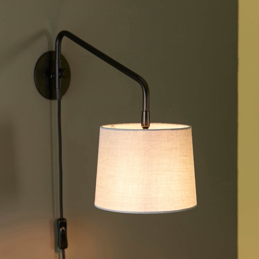 Endon 79500 - Aplique de parede CARLSON 1xE14/40W/230V cinzento/preto