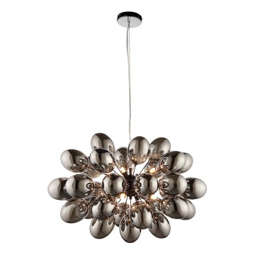 Endon 80124 - Candeeiro suspenso INFINITY 8xG9/28W/230V preto/fumado