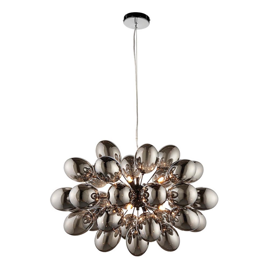 Endon 80124 - Candeeiro suspenso INFINITY 8xG9/28W/230V preto/fumado