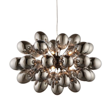 Endon 80124 - Candeeiro suspenso INFINITY 8xG9/28W/230V preto/fumado