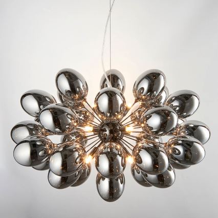Endon 80124 - Candeeiro suspenso INFINITY 8xG9/28W/230V preto/fumado