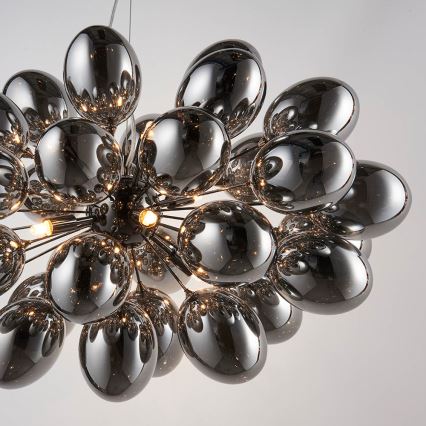 Endon 80124 - Candeeiro suspenso INFINITY 8xG9/28W/230V preto/fumado