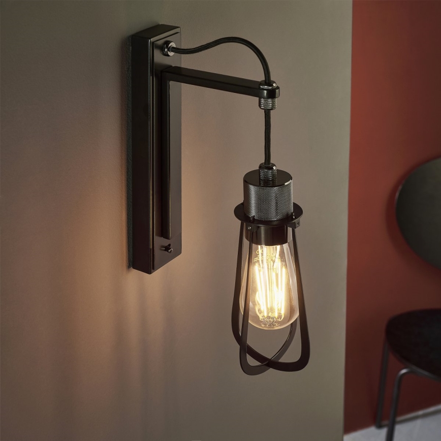 Endon 80950 - Iluminação de parede URBAN 1xE27/6W/230V preto