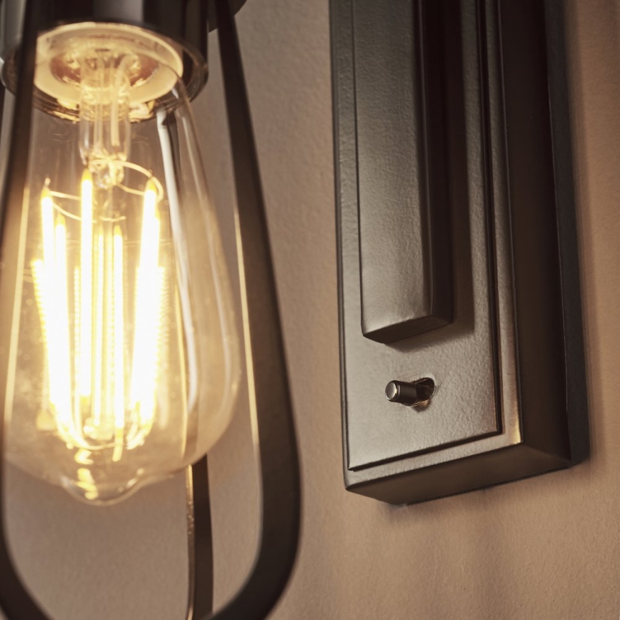 Endon 80950 - Iluminação de parede URBAN 1xE27/6W/230V preto