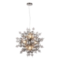 Endon 81583 - Lustre suspenso em cabo JOULES 9xE14/7W/230V cromado brilhante/fumê