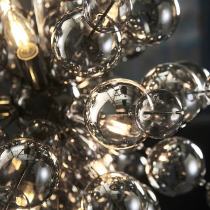 Endon 81583 - Lustre suspenso em cabo JOULES 9xE14/7W/230V cromado brilhante/fumê