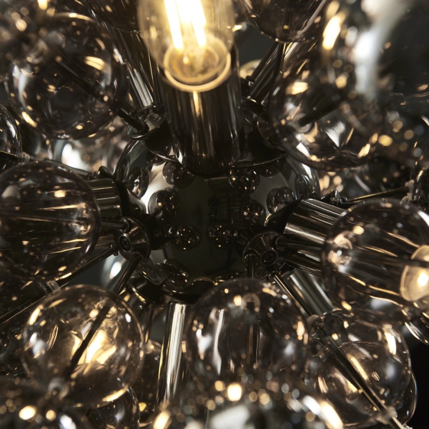 Endon 81583 - Lustre suspenso em cabo JOULES 9xE14/7W/230V cromado brilhante/fumê