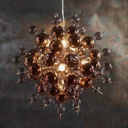 Endon 81584 - Candeeiro suspenso JOULES 9xE14/7W/230V cobre