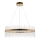 Endon 81908 - Candeeiro de teto LED regulável com cabo ADRIEL LED/58W/230V 3000K diâmetro 70 cm dourado/transparente