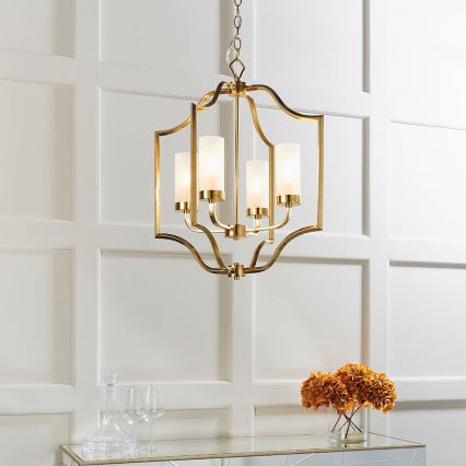 Endon 81914 - Lustre com corrente EDREA 4xE14/6W/230V latão
