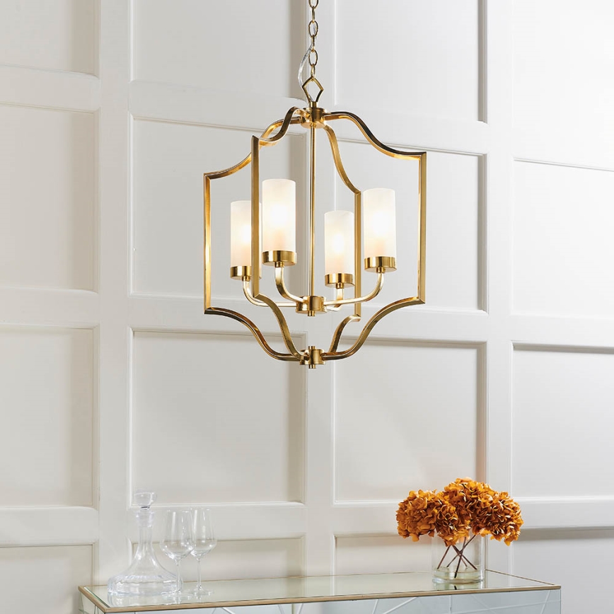 Endon 81914 - Lustre com corrente EDREA 4xE14/6W/230V latão