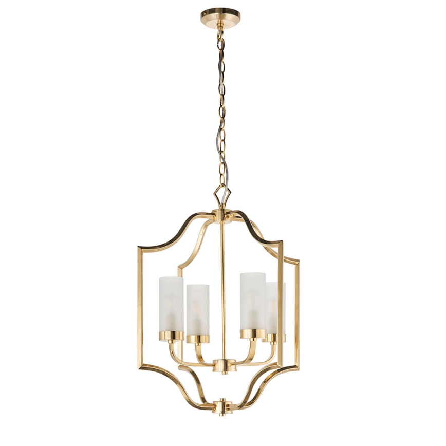 Endon 81914 - Lustre com corrente EDREA 4xE14/6W/230V latão