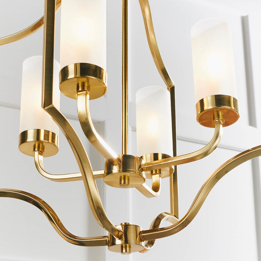 Endon 81914 - Lustre com corrente EDREA 4xE14/6W/230V latão
