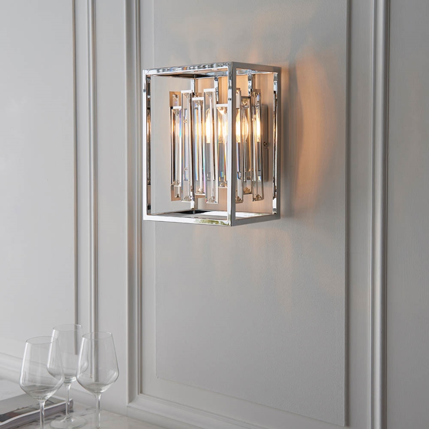 Endon 81932 - Aplique de parede ACADIA 1xE14/40W/230V cromado brilhante