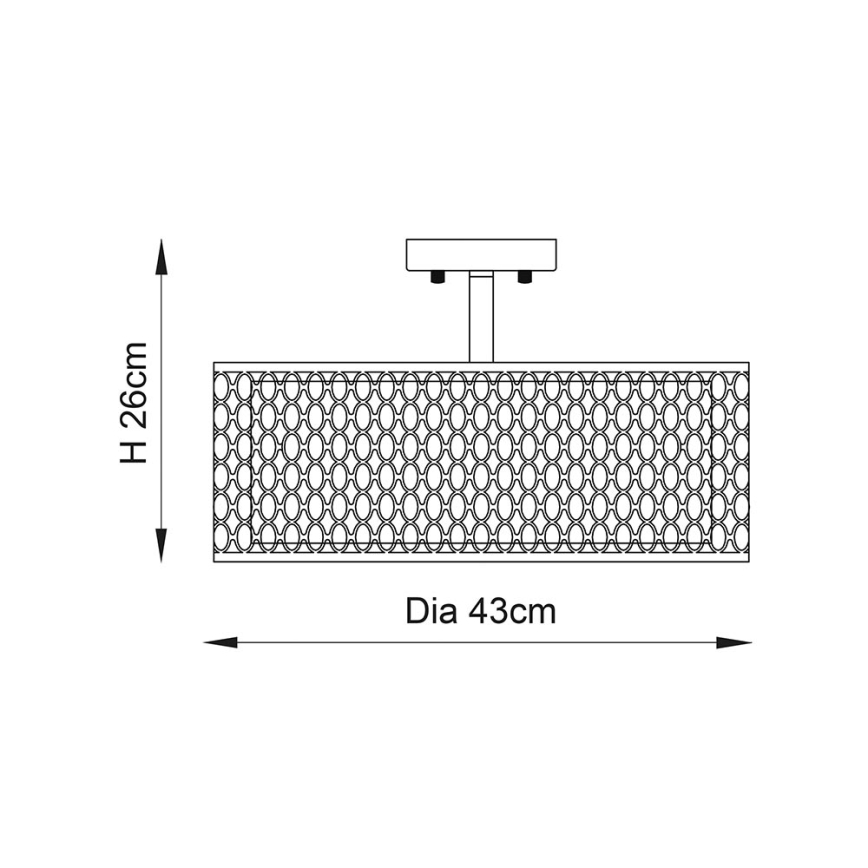 Endon 81966 - Candeeiro integrado CORDERO 3xE27/10W/230V cromado mate
