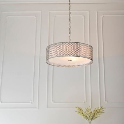 Endon 81969 - Candeeiro suspenso CORDERO 3xE27/10W/230V cromado mate