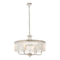 Endon 90263 - Lustre suspenso por corrente CHESTERFIELD 6xE14/6W/230V diâmetro 55 cm cromado brilhante