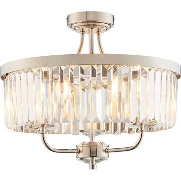 Endon 90264 - Lustre de teto sobreposto CHESTERFIELD 3xE14/6W/230V cromado brilhante